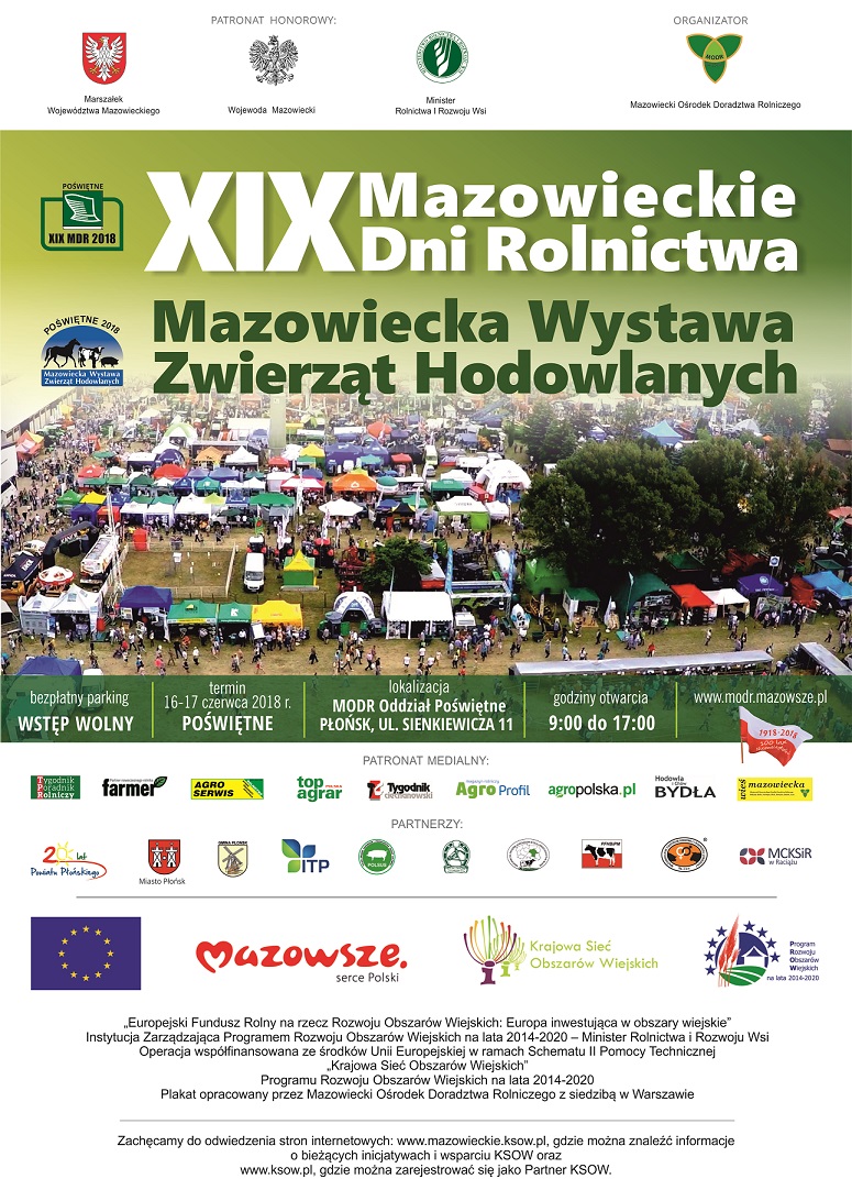 XIX Mazowieckie Dni Rolnictwa 16-17.06.2018 r.
